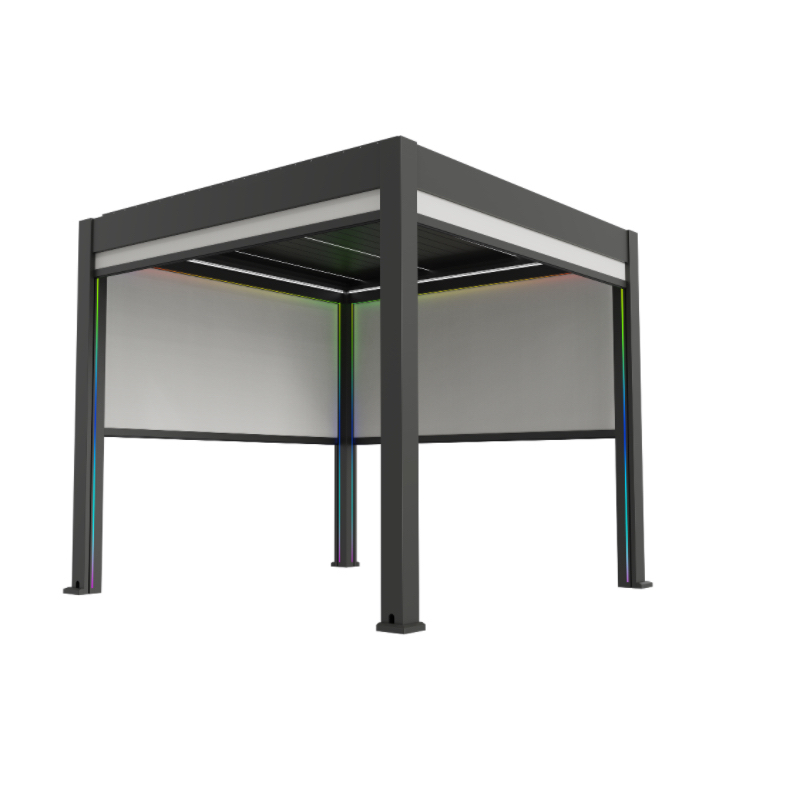 VH-250-180 Flipped Pergola with Integrated Screen