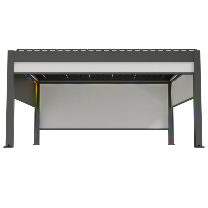 VH-350-300 Flipped Pergola with Integrated Screen 